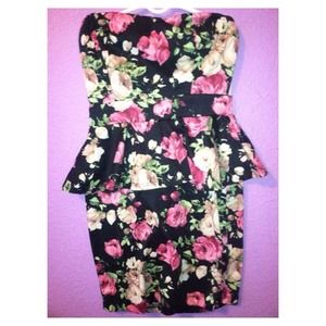 Cute Peplum Floral Dress