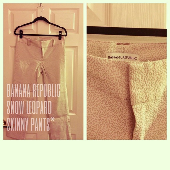 Banana Republic Snow Leopard Skinny Pants!