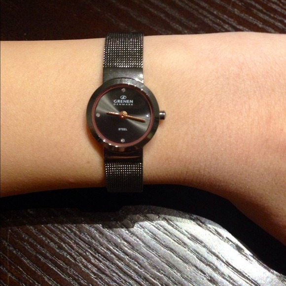 Grenen Denmark Stainless Steel Watch w crystals