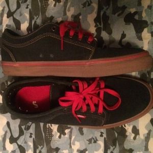 Men's blue and red Vans