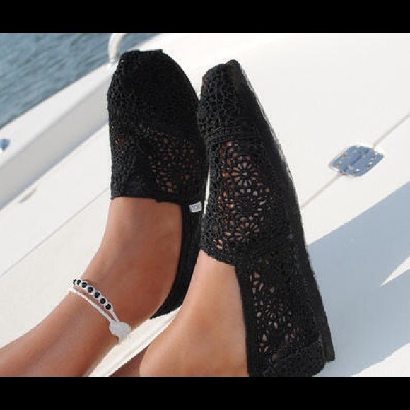 Black Crochet Toms
