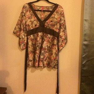 Satin Asian style shirt.