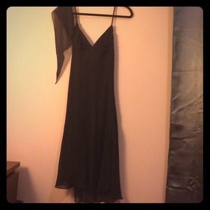 Black flowy chiffon dress