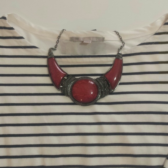 **SOLD** Red Bib Statement Necklace