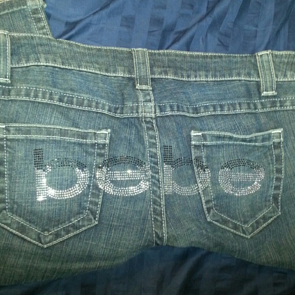 Bebe Rhinestone Capri pants