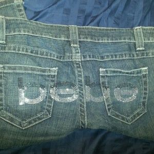 Bebe Rhinestone Capri pants