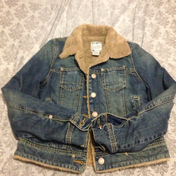 Old navy furry jean jacket