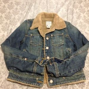 Old navy furry jean jacket