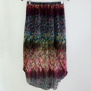 Zara Floral Hi Lo Skirt