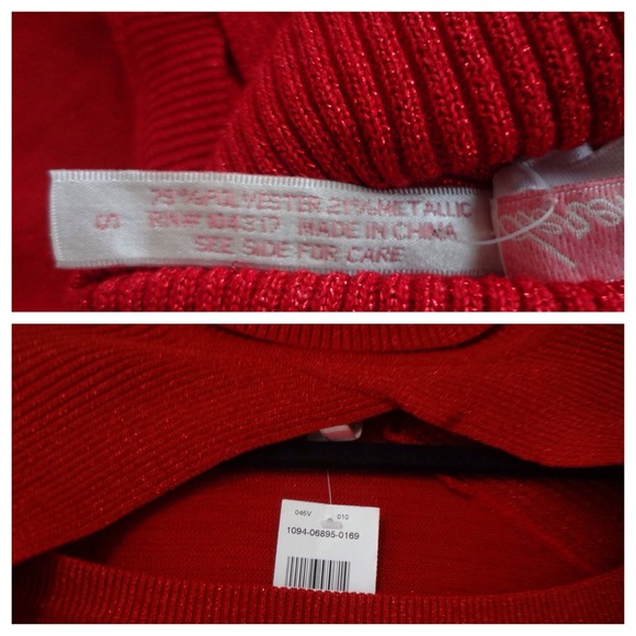 #1Red sassy metallic top/dress - Picture 3 of 4