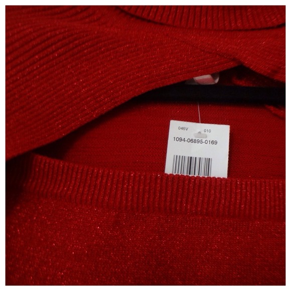 #1Red sassy metallic top/dress - Picture 4 of 4