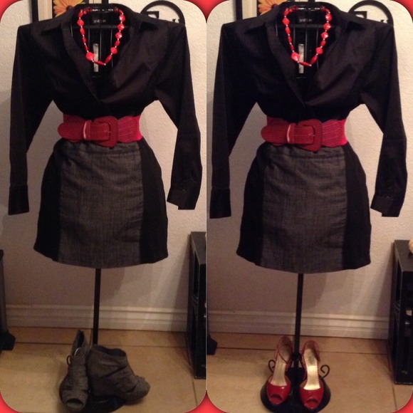 Faith 21 plus black & gray mini skirt ➕ size