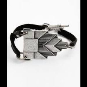 Geometric Leather Bracelet