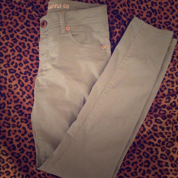 Blue skinny jeans!