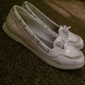 white sequin "sperrys"