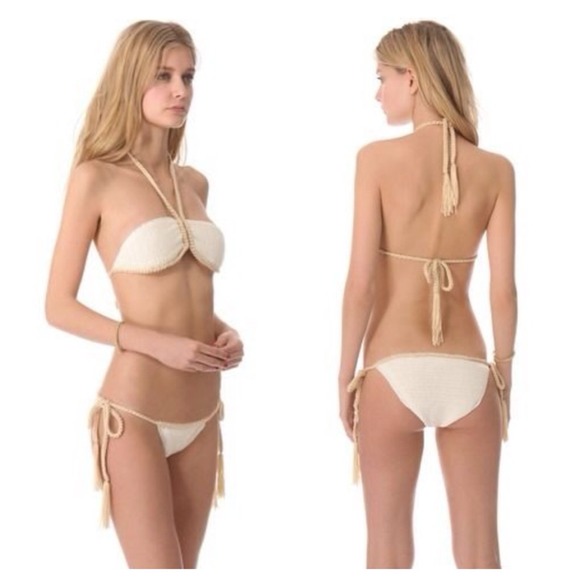 FP Lisa Maree bohemian crochet bandeau swimsuit