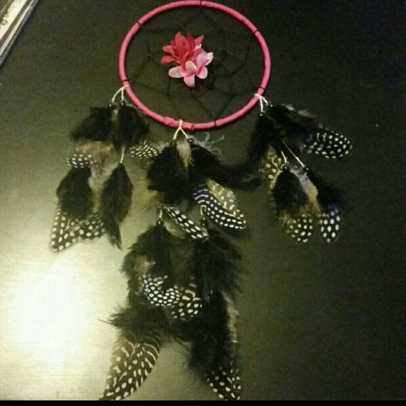 ????Pink DreamCatcher With Flowers