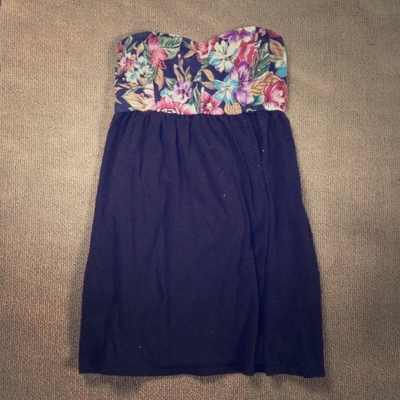 Floral Studded Bustier Dress