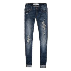 Absrcrombie and Fitch distressed skinny jeans