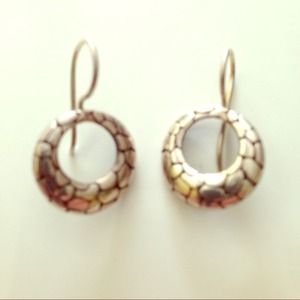 Small silver hoop earings
