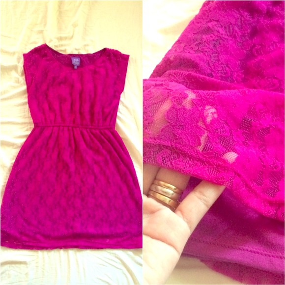 Pink lace dress