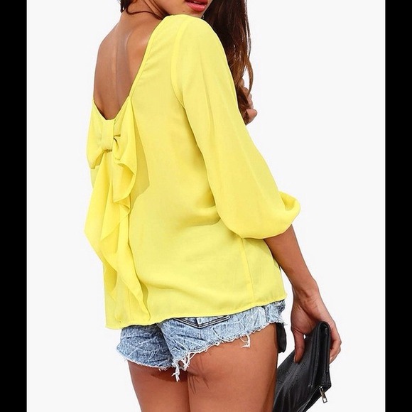 BOWTIE BLOUSE TUNIC 🔴SOLD🔴 - Picture 2 of 2