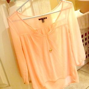 Peach colored blouse from American Eagle.