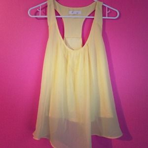 Forever 21 flowy yellow tank top