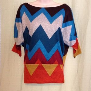 Multicolor Zig Zag Dolman