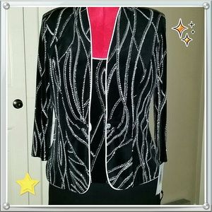 Beautiful 2 Piece Sequence Blazer & Sequenced Tank