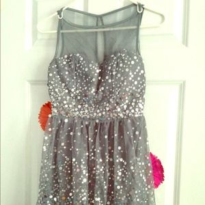 Delia's gray sequin party dress size 5/6
