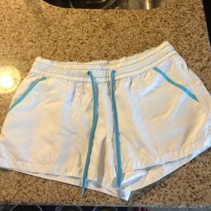 White with blue accents shorts