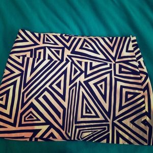 Black and white mini skirt