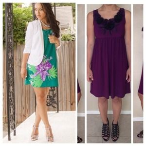 Old Navy Dresses & Skirts - BUNDLE: Green Floral Print Dress & Purple Dress Old Navy Dresses & Skirts - BUNDLE: Green Floral Print Dress & Purple Dress