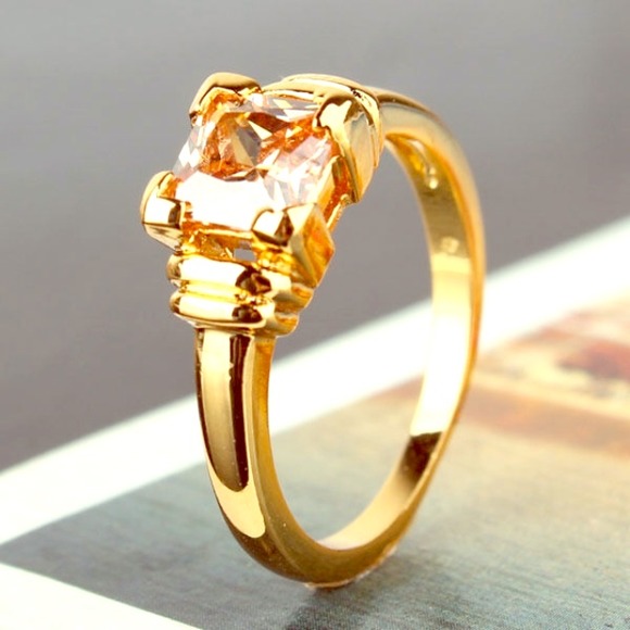 Gold filled topaz ring