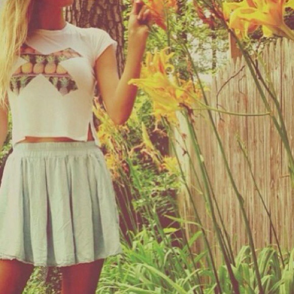 SOLD❌Brandy Melville Baby Blue Skirt