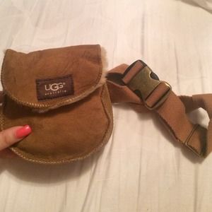 Brown Fur UGG Pouch.