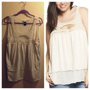 Floral Crochet Cutout Tank Top