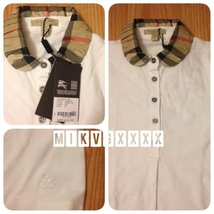 Burberry brit women colar check short sleeve