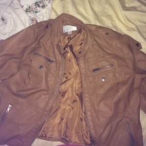 Pleather Brown Jacket
