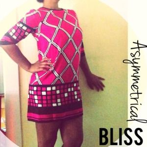 Retro BooHoo Bold Pink Dress