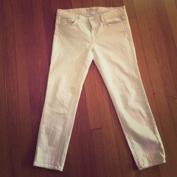 J Brand white skinny jeans