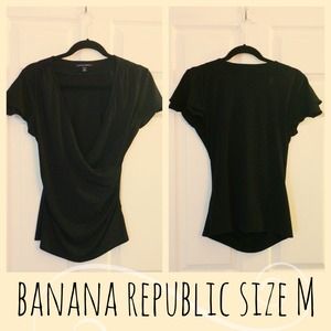 Banana Republic Faux Wrap Top w Flutter Sleeves!