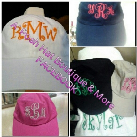 Monogrammed Baseball Caps