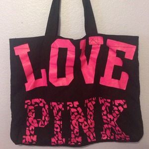 Pink tote bag