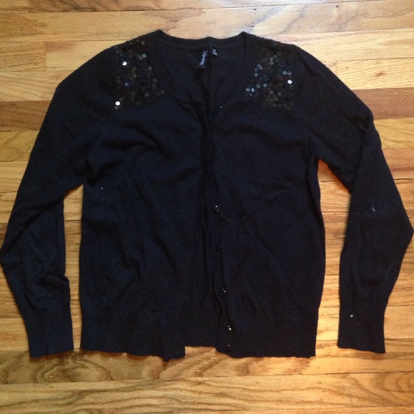 Black cardigan with sequins