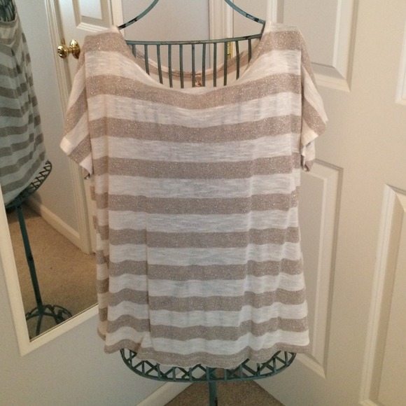 Gold and cream sparkly shirt