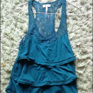 Tiered lace tank