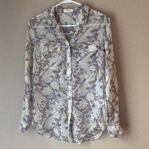 Equipment Blouse in Butterfly Print Silk Georgette
