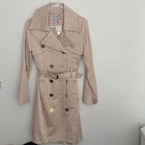 Satin sheen trench coat